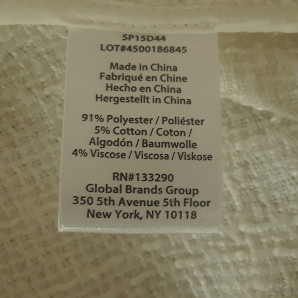 Rachel Zoe Chain Off White Tweed Fringe Trim - Picture 8 of 10